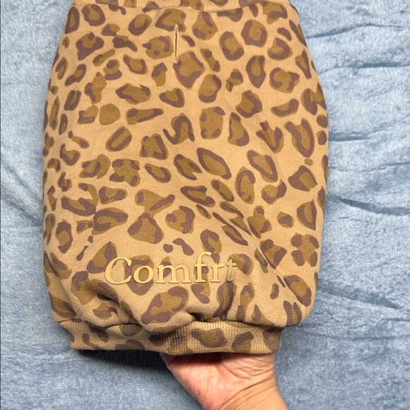 Leopard Print Tan Dog Hoodie - Cozy Pet Pullover - Picture 4 of 4
